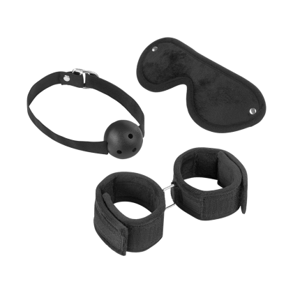 Bondage-Set mit Ballknebel, 3 Teile Bondage-Set mit Ballknebel, 3 Teile