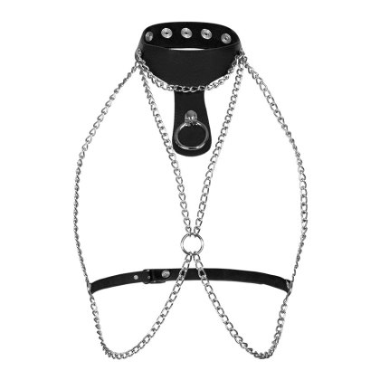 Ketten-Geschirr mit Halsband Ketten-Geschirr mit Halsband