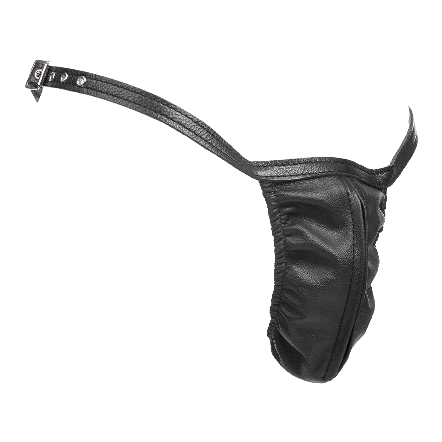 Leder-String mit Reißverschluss