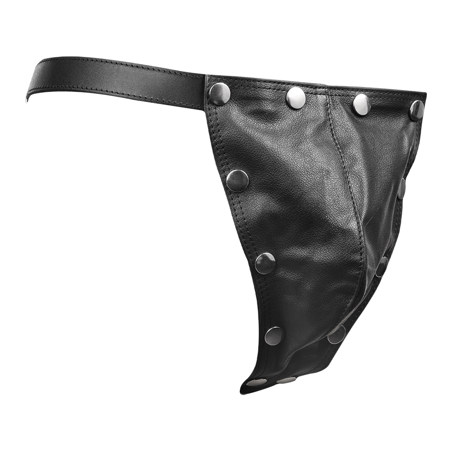 Jock Strap mit Lederklappe