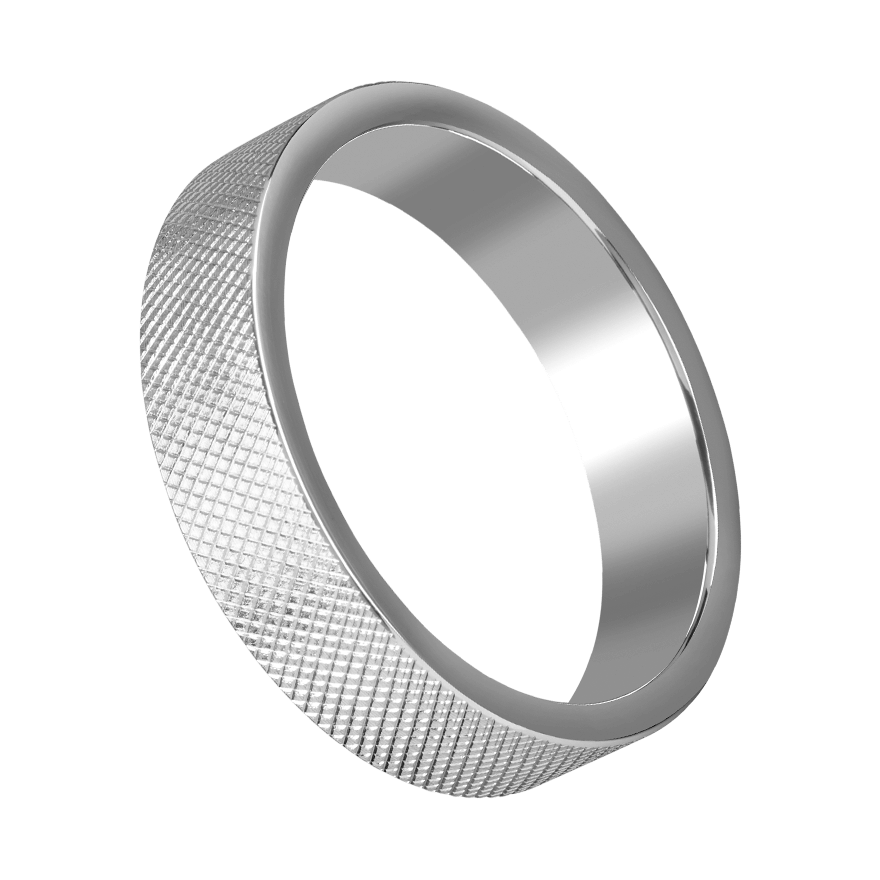 Massiver Ring mit Rautenmuster, 5,5 cm