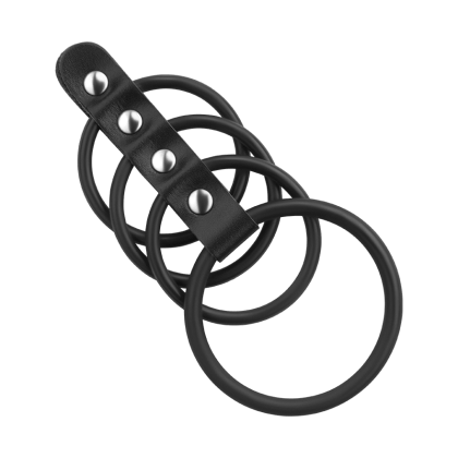 Penismanschette mit 4 Ringen, 4 - 5,5 cm Penismanschette mit 4 Ringen, 4 - 5,5 cm