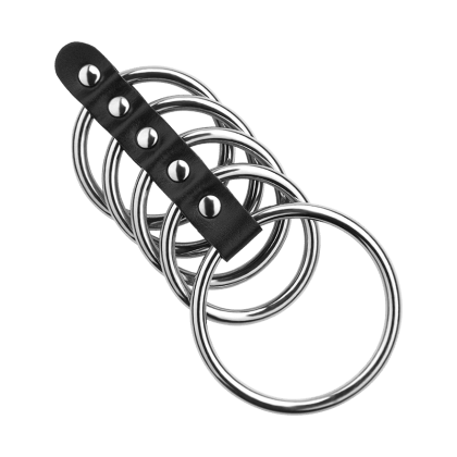 Penismanschette mit 5 Ringen, 4 - 5,5 cm Penismanschette mit 5 Ringen, 4 - 5,5 cm