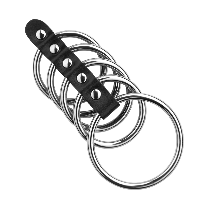 Penismanschette mit 5 Ringen, 4 - 5,5 cm