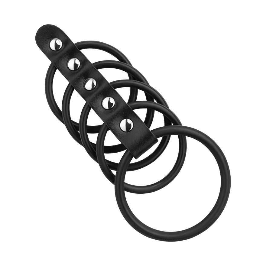 Penismanschette mit 5 Ringen, 4 - 5 cm