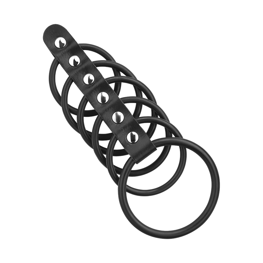 Penismanschette mit Ringen, 3,5 - 5,5 cm