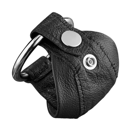 Leder-Peniskäfig mit Druckknopf Leder-Peniskäfig mit Druckknopf