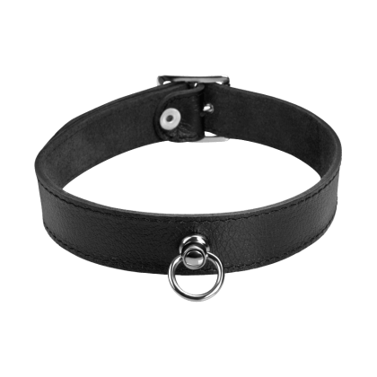 Schmales Leder-Halsband mit O-Ring Schmales Leder-Halsband mit O-Ring
