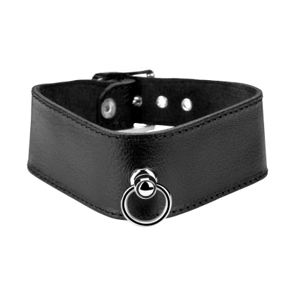 Breites Leder-Halsband mit O-Ring Breites Leder-Halsband mit O-Ring