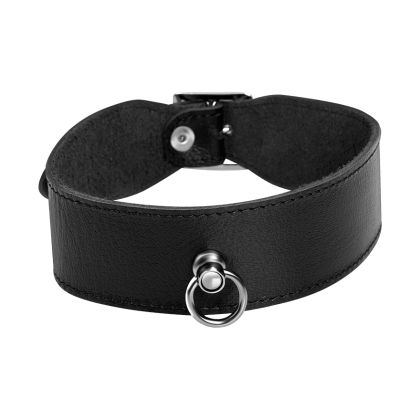 Breites Leder-Halsband mit O-Ring Breites Leder-Halsband mit O-Ring