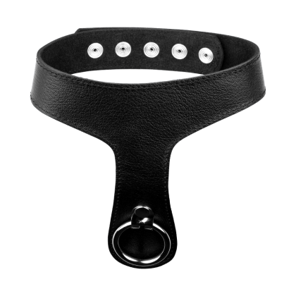 Sklaven-Halsband aus Leder mit O-Ring Sklaven-Halsband aus Leder mit O-Ring