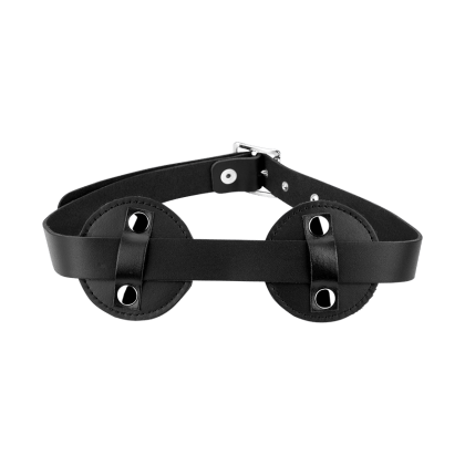 Leder-Augenmaske mit Kunstfell Leder-Augenmaske mit Kunstfell