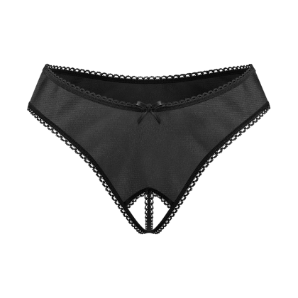 Schicker Ouvert-String mit Ziernaht Schicker Ouvert-String mit Ziernaht