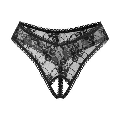 Sexy Ouvert-String mit Ziernaht und Spitze Sexy Ouvert-String mit Ziernaht und Spitze