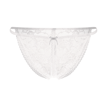 Offener Spitzenslip mit Schleifchen Offener Spitzenslip mit Schleifchen