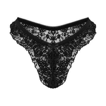 Ouvert-Slip mit floraler Spitze Ouvert-Slip mit floraler Spitze