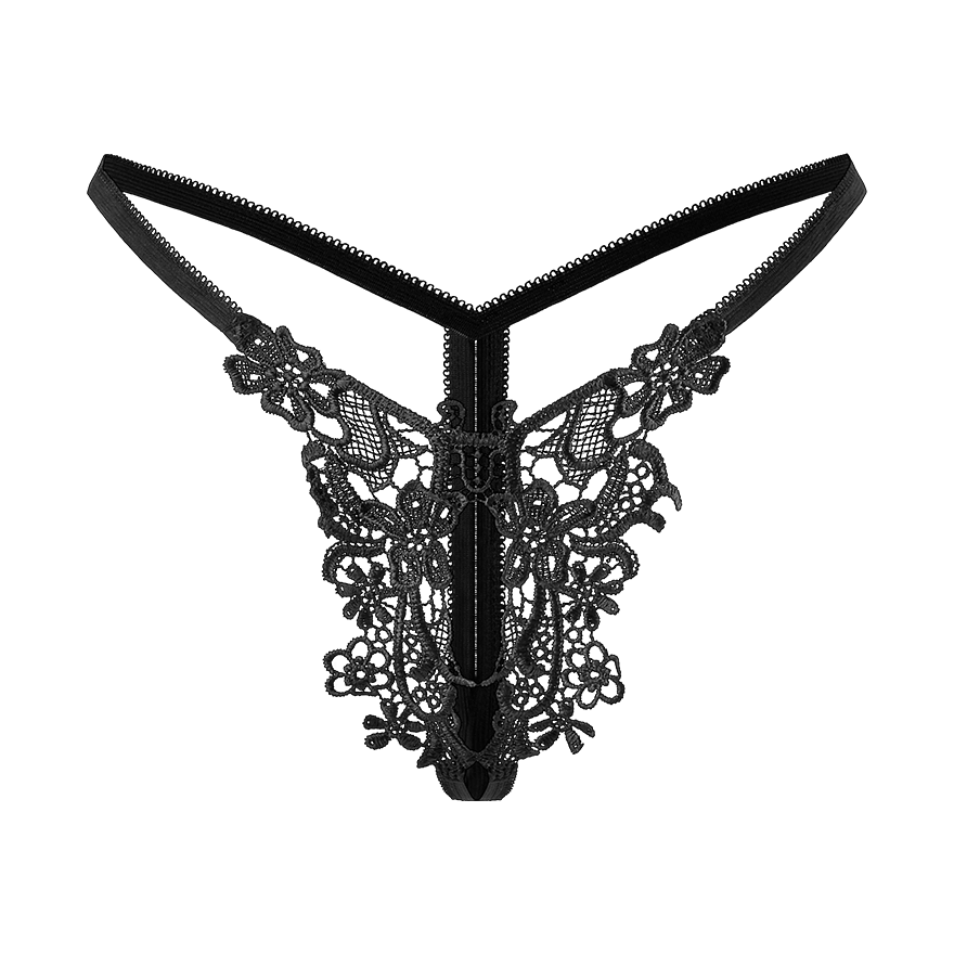 String mit Stickerei