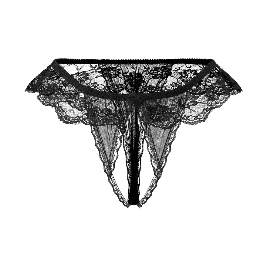 Verführerischer Ouvert-Slip mit Rüschen