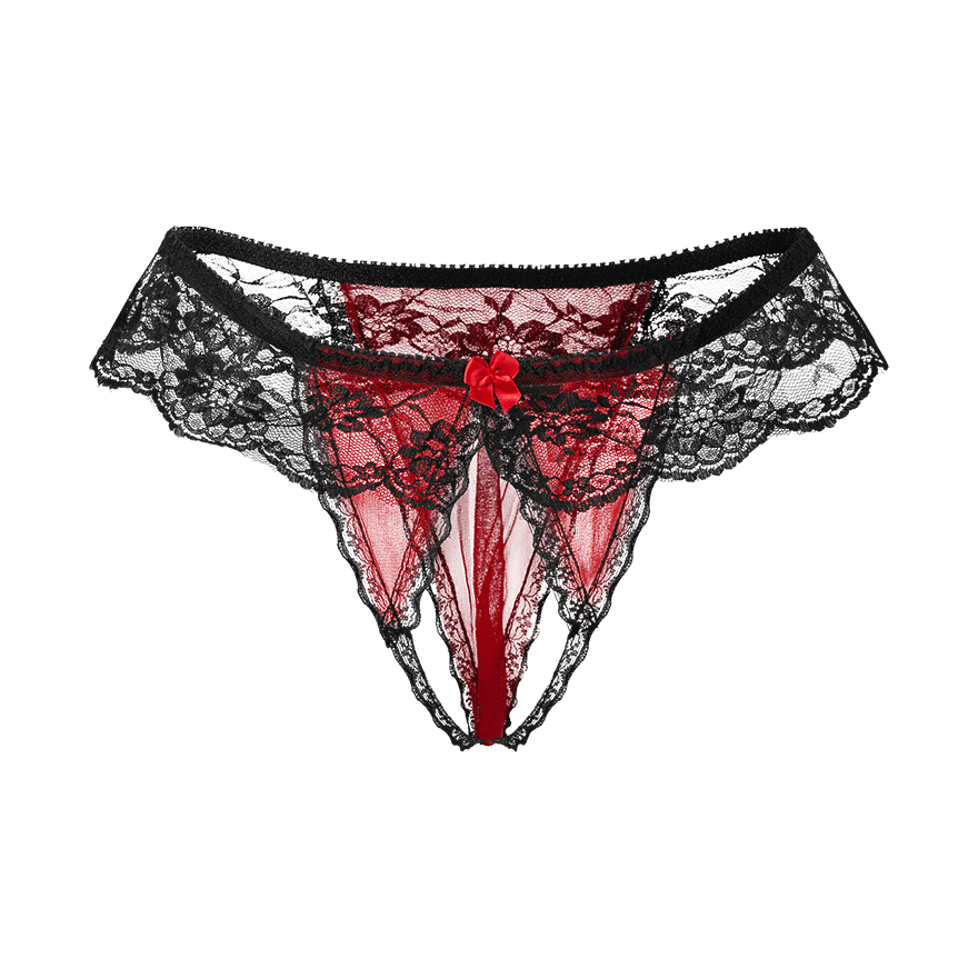 Verführerischer Ouvert-Slip mit Rüschen