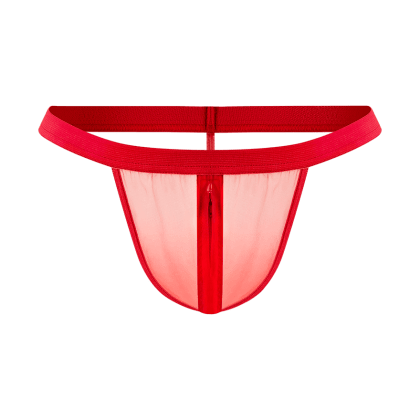 Freizügiger String mit Reißverschluss Freizügiger String mit Reißverschluss