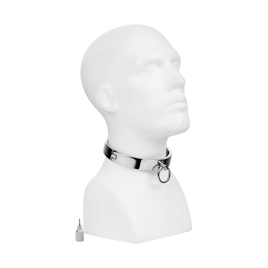 Breites Edelstahl-Sklavenhalsband