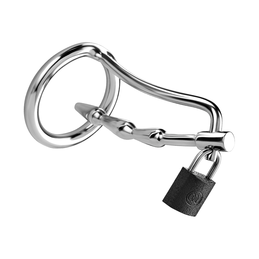 Penisplug mit Schloss, 10,5 cm