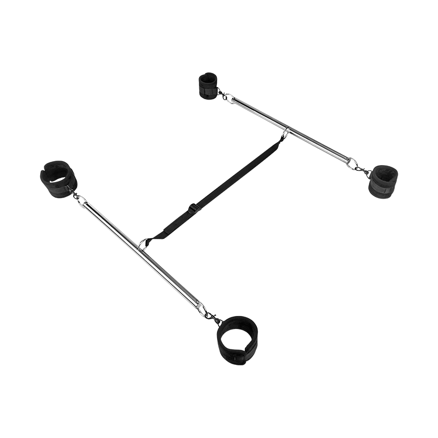 Double Spreader Bar with Soft Cuffs, 4 Teile