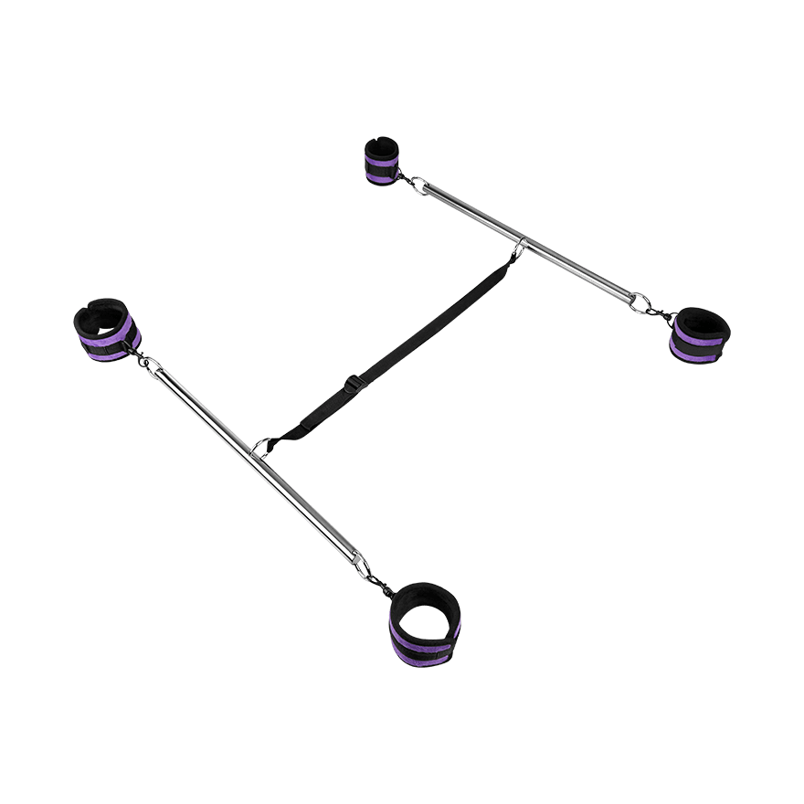 Double Spreader Bar with Soft Cuffs, 4 Teile