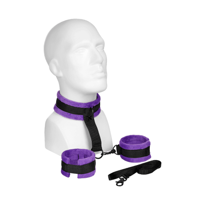 Fessel-Set aus weichem Plüsch, 3 Teile Fessel-Set aus weichem Plüsch, 3 Teile