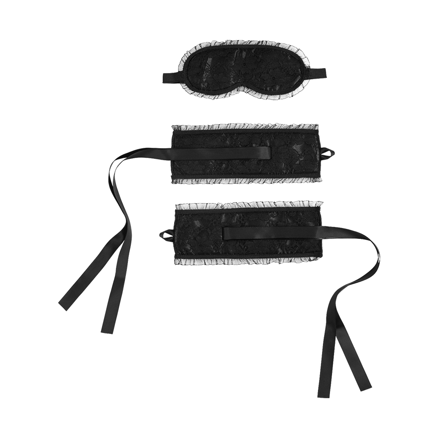 Fesselset mit Augenmaske, 3 Teile