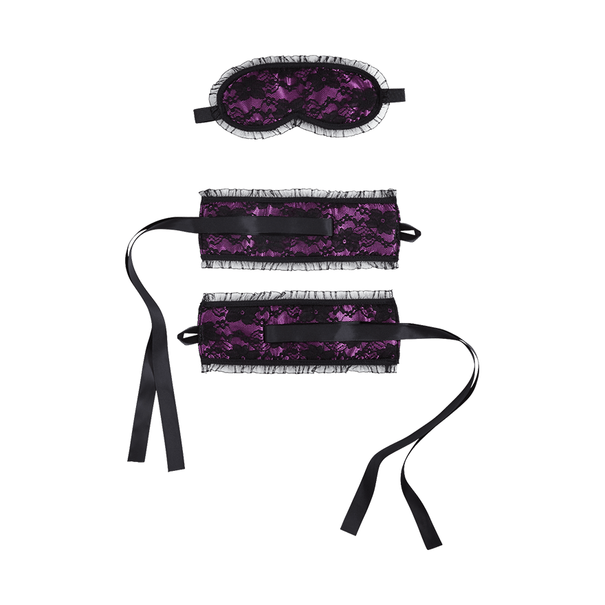 Fesselset mit Augenmaske, 3 Teile