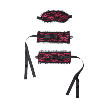 Fesselset mit Augenmaske, 3 Teile Fesselset mit Augenmaske, 3 Teile