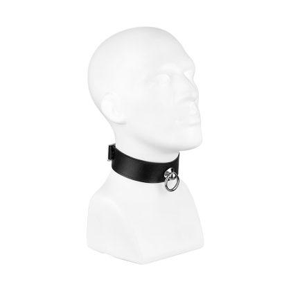 Halsband mit großem Ring, S/M Halsband mit großem Ring, S/M