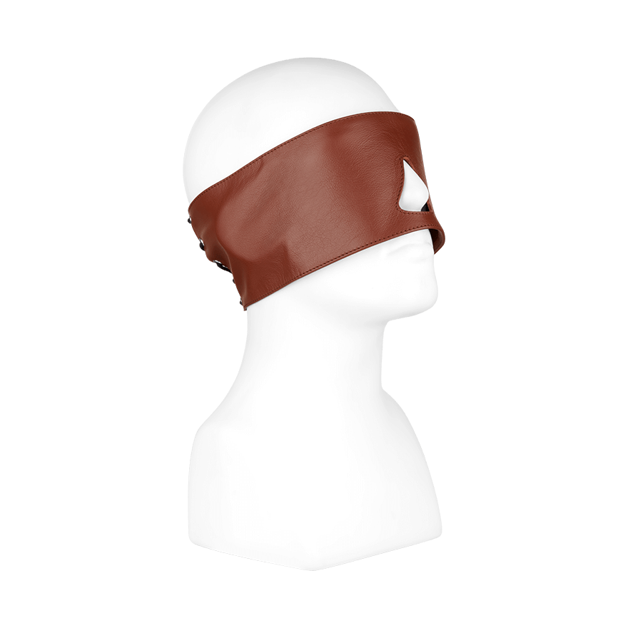 Blickdichte Leder-Maske mit Schnürung