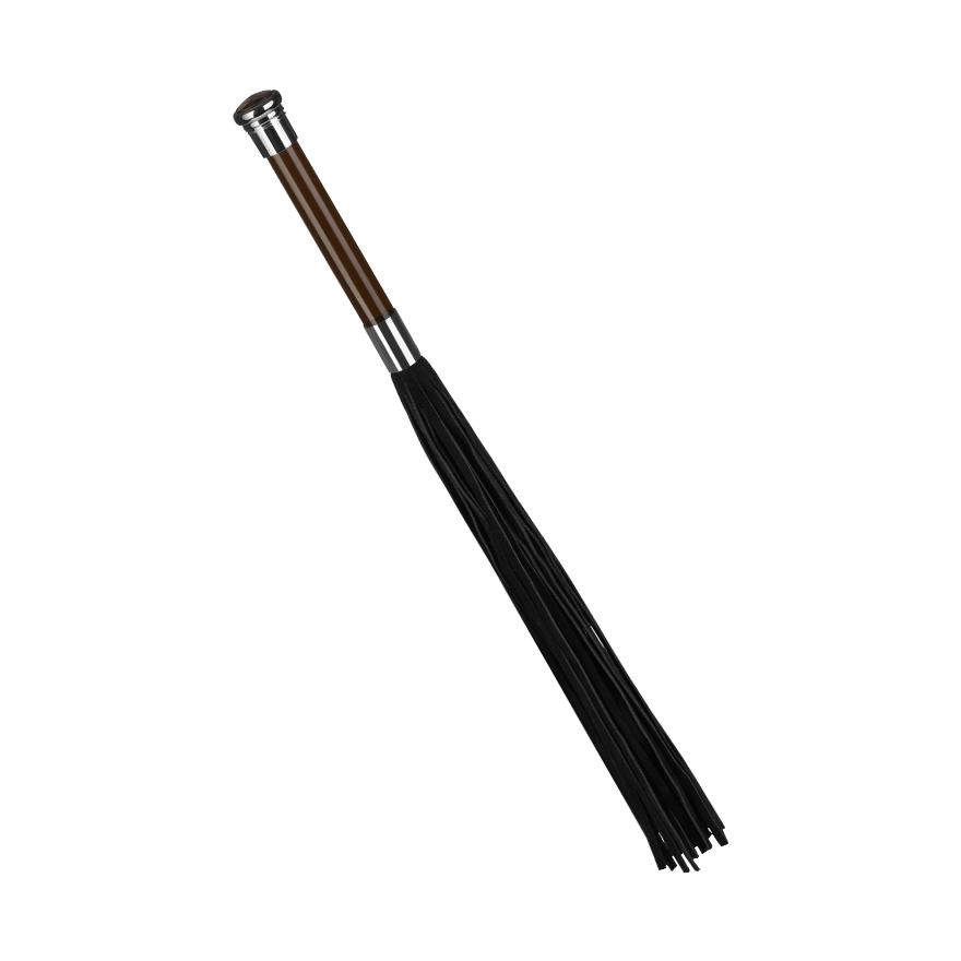 Suede Flogger With Glass Handle, 58 cm
