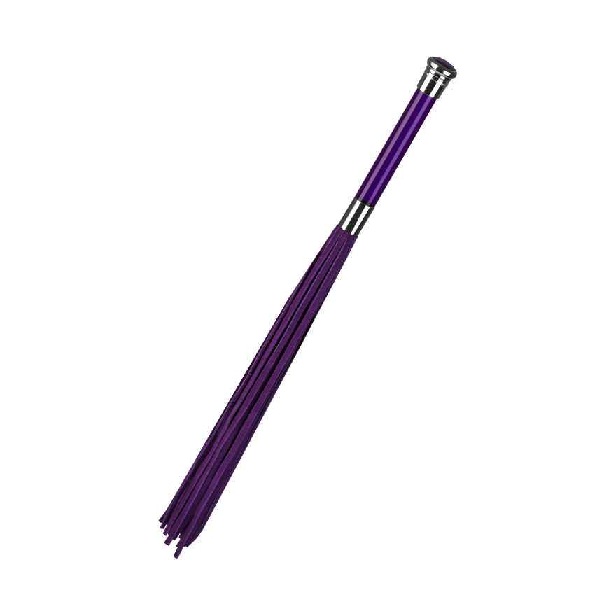 Suede Flogger With Glass Handle, 58 cm
