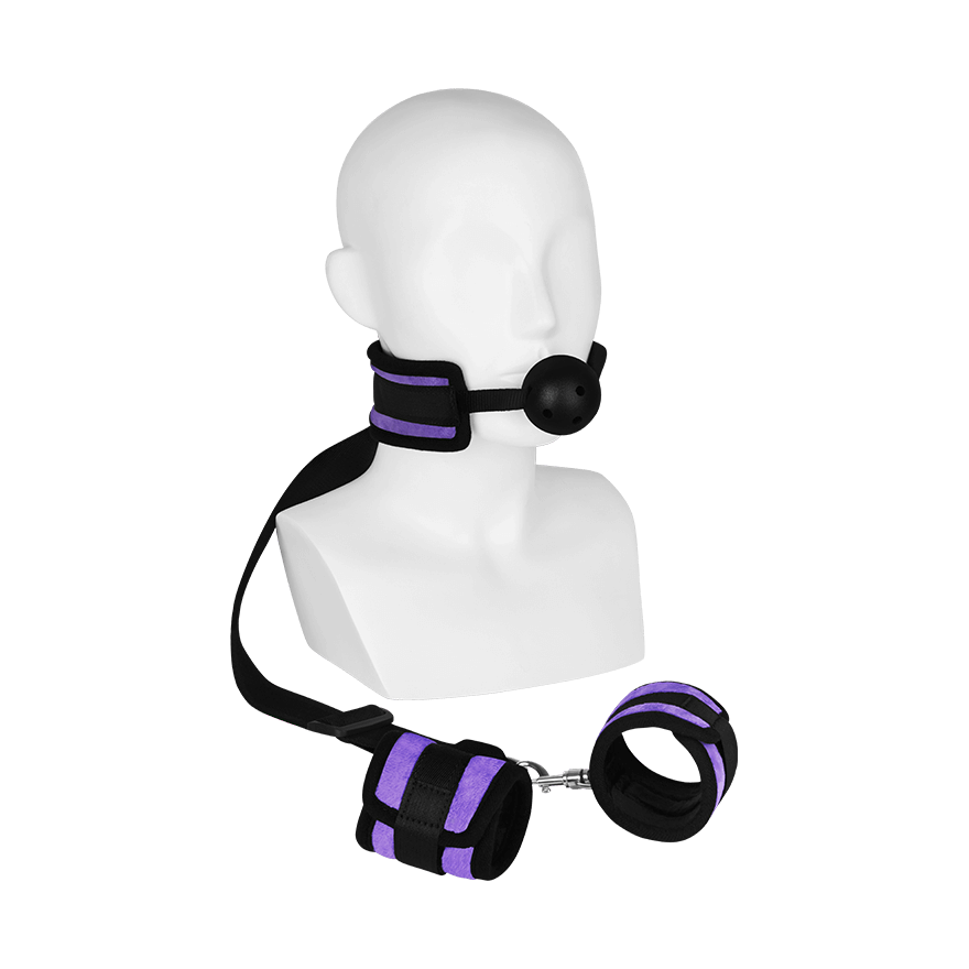 Mouthgag With Cuffs, 2 Teile
