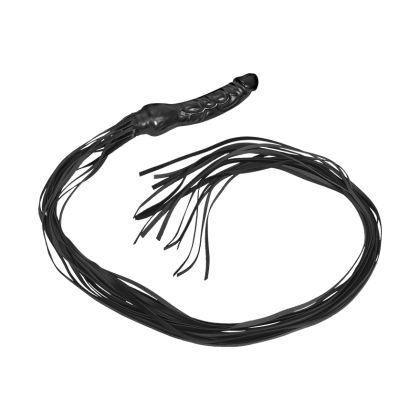 Latexdildo mit 15 Lederriemen, 13 cm Latexdildo mit 15 Lederriemen, 13 cm