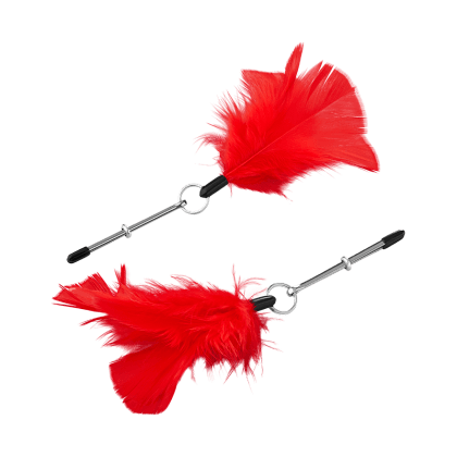 Brustklemmen mit Federverzierung Brustklemmen mit Federverzierung