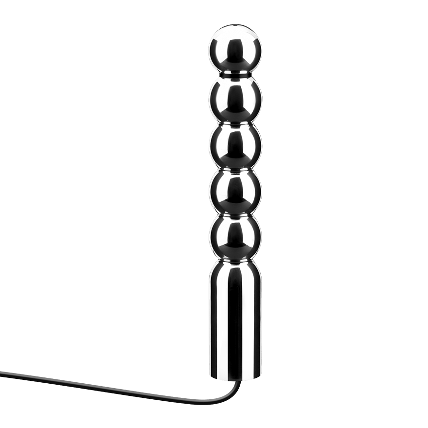 Aluminium-Dildo mit Kugelform, 16,5 cm