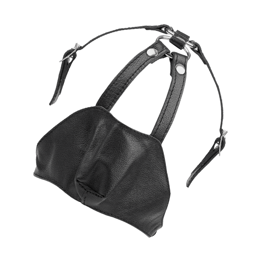 Leder-Maulkorb mit Riemen