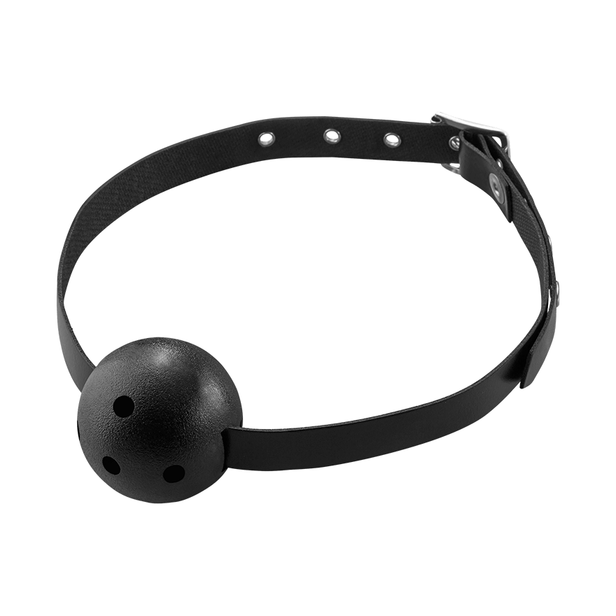 Knebelball mit schmalem Ledergurt