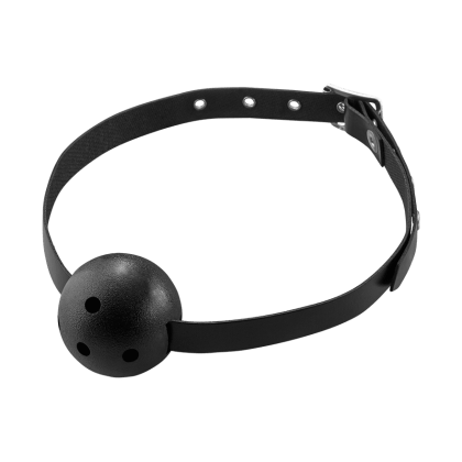 Knebelball mit schmalem Ledergurt Knebelball mit schmalem Ledergurt