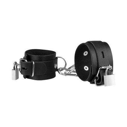 Leder-Handfesseln mit Schloss Leder-Handfesseln mit Schloss