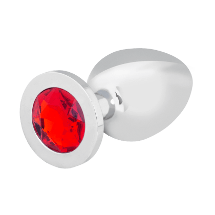 Edelstahl-Dildo mit Kristall, silber, 10 cm Edelstahl-Dildo mit Kristall, silber, 10 cm