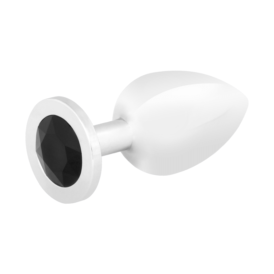 Edelstahl-Dildo mit Kristall, silber, 10 cm