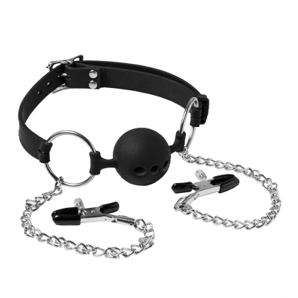 Knebel mit Nippelklemmen Knebel mit Nippelklemmen