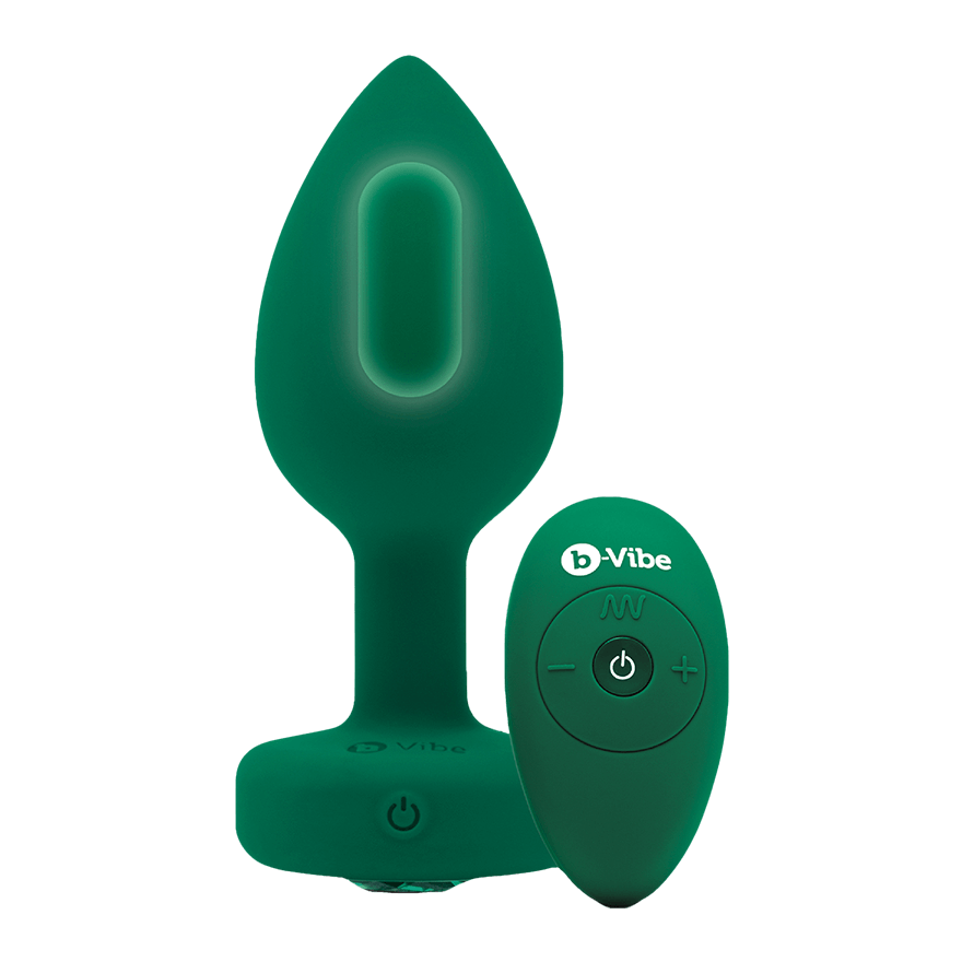 Vibrating Jewel Plug - M/L, 10,5 cm