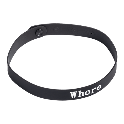 Halsband mit Aufschrift WHORE Halsband mit Aufschrift WHORE