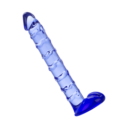 Glas-Dildo mit zarter Aderung, 17 cm Glas-Dildo mit zarter Aderung, 17 cm